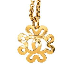 Chanel Cc Logo Chain Pendant Necklace #246848C12B